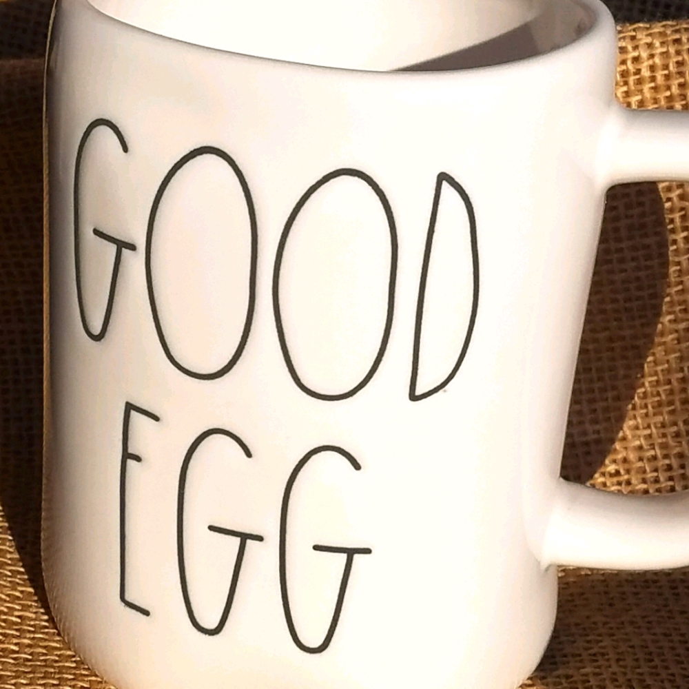 Rae Dunn Good Egg Bad Egg mug